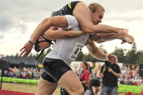 Finnish Couple Wins Wife Carrying World Championship