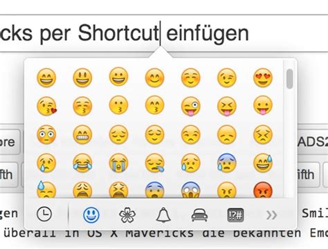 Tipp Emojis Smileys Symbole In Os X Mavericks Per Shortcut Einfügen