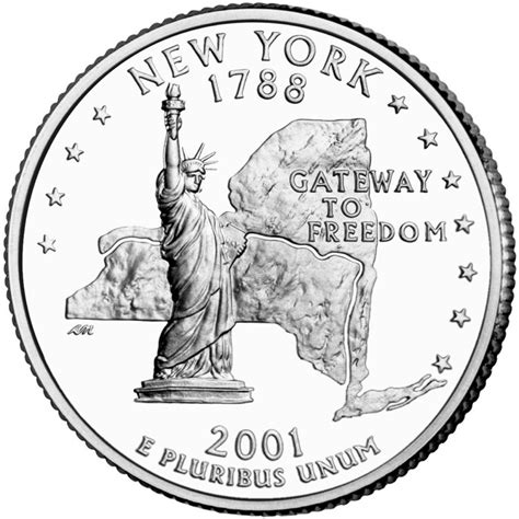 2001 P New York State Quarter Premium Collectible State Commemorative