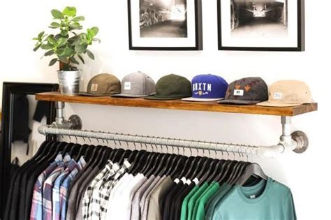 Diy Wall Mounted Clothing Rack With Top Shelf Simplified Building