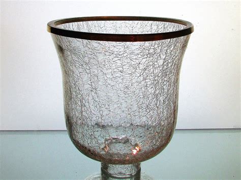 Crackle Glass Hurricane Shade Xl 225 Inch Fitter X 725 W X 75 H Oos