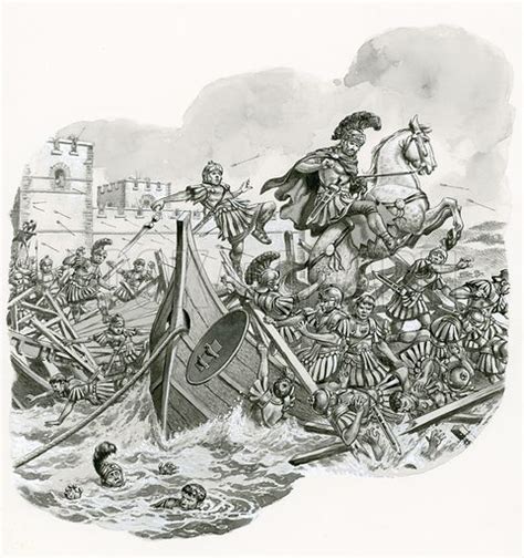 Battle At The Milvian Bridge Stock Image Look And Learn