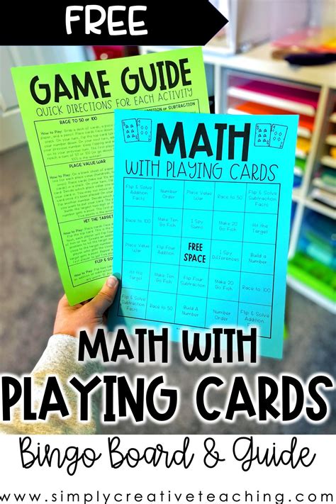 Math With Playing Cards Simply Creative Teaching Elementary Math