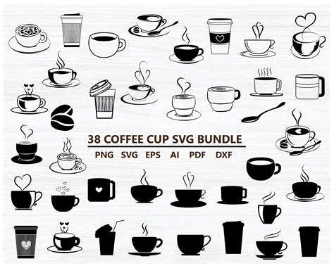 Coffee Cup Svg Bundle Coffee Mug Svg Coffee Cups Svg Svg Etsy