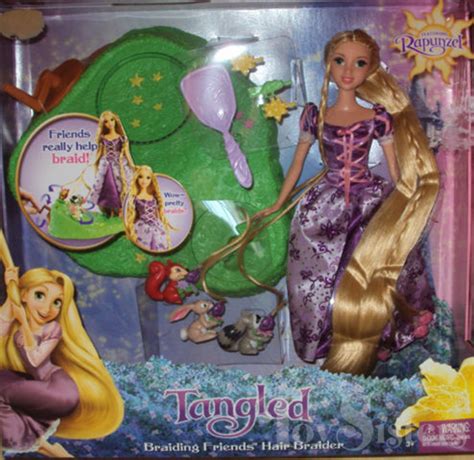 Disney Mattel Tangled Braiding Friends Hair Braider Rapunzel Doll Toy Sisters