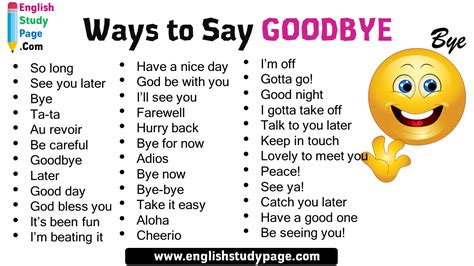 36 Ways To Say Goodbye In English Have A Nice Day God Be With You Ill