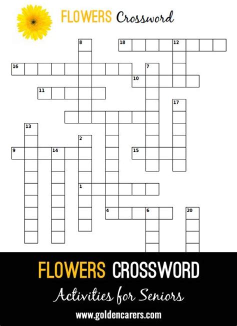 Flowers Crossword Crossword Flowers Red Flowers