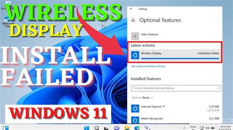Wireless Display Install Failed Windows 10 Windows 11 Fix Youtube