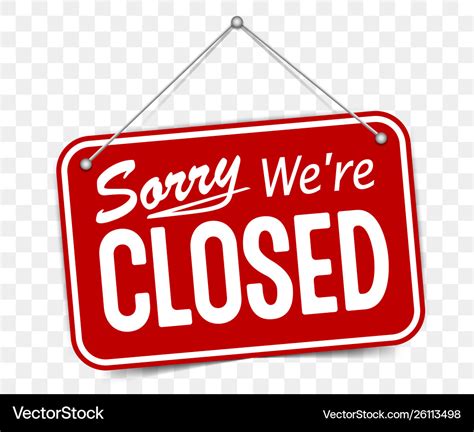 Closed Sign Template