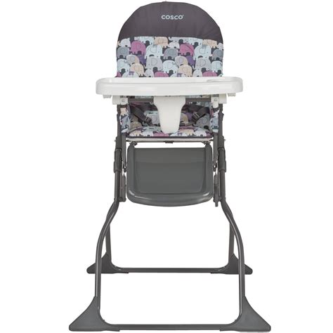 Cosco Simple Fold Full Size High Chair With Adjustable Tray Elephant