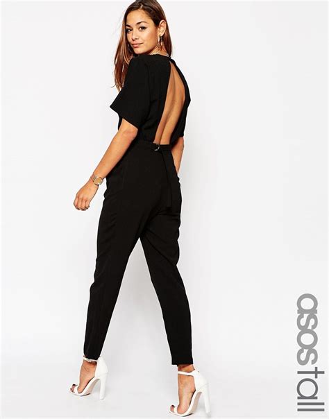 Image 1 Of Asos Tall Jumpsuit In Crepe With Open Back And D Ring Crepe Jumpsuit Playsuit
