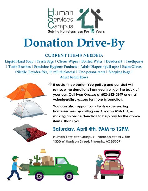 Donation Drive Flyer Human Services Campus
