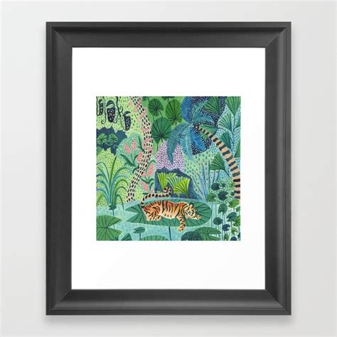 Jungle Tiger Framed Art Print By Ambers Textiles Framed Art Prints