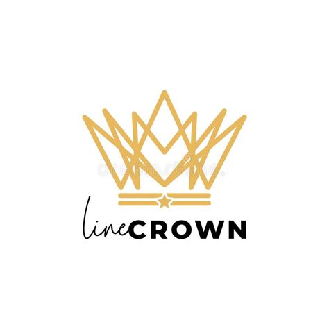 Gold Crown Logo Design Template Vector Isolated Stock Vector