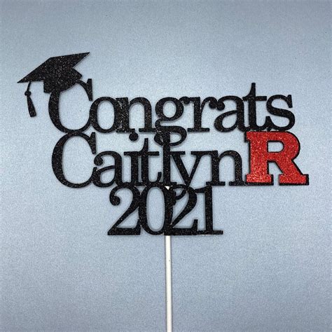 Rutgers University Cake Topper 2021 Graduation Cake Topper Etsy