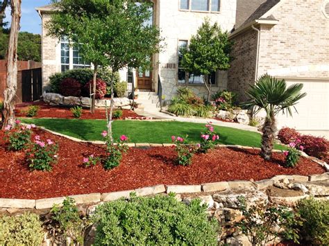 Front Yard Landscaping Ideas With Mulch Blue Rock Landscape Materials