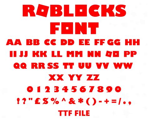 Roblox Alphabet Svg Roblox Font Cricut File Roblox Font 3d Inspire