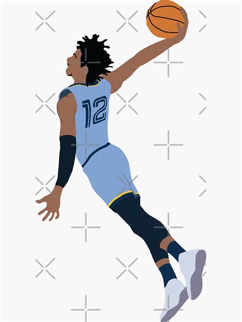 Ja Morant Dunk Sticker For Sale By Patormsby17 Redbubble