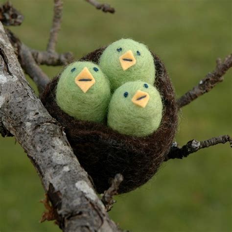 Great Idea To Add Onto A Mobile Or Wall Hanging Felt Birds Felted