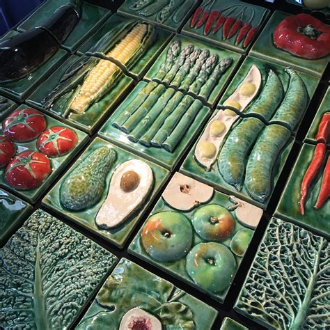 Fruit And Vegetable Tiles Handmade Ceramic Tiles Handmade Tiles
