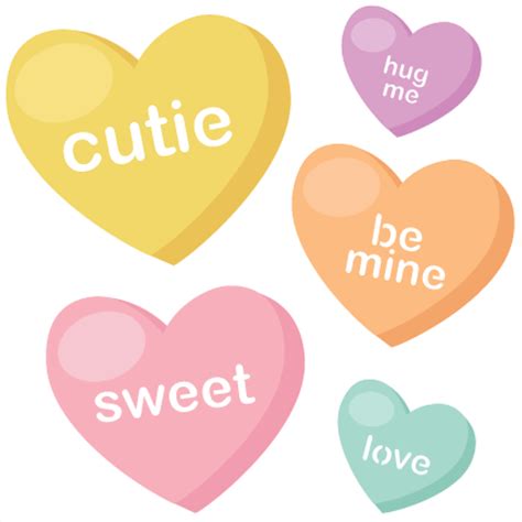 Candy Hearts SVG cutting files valentine svg files valentines svg cuts png image