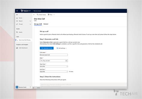 Dynamics 365 Remote Assistant Setup Techair