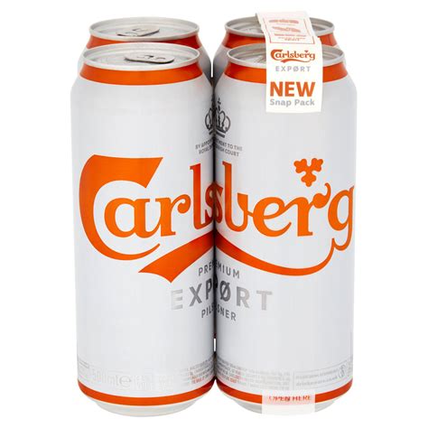 Carlsberg Export Lager Beer 4 X 500ml Cans Beer Iceland Foods