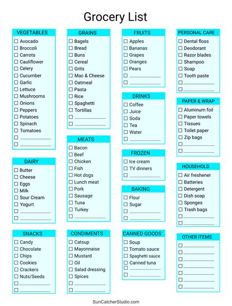 40 Best Master Grocery List Templates Printable 41 Off