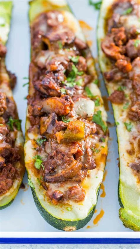 Stuffed zucchini is easy to make and this recipe is one of the best ways to enjoy zucchini for dinner! Philly Cheesesteak Stuffed Zucchini Boats Video - Sweet ...