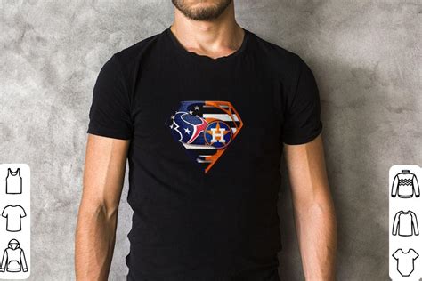 Nice Houston Texans And Houston Astros Inside Superman Logo Shirt