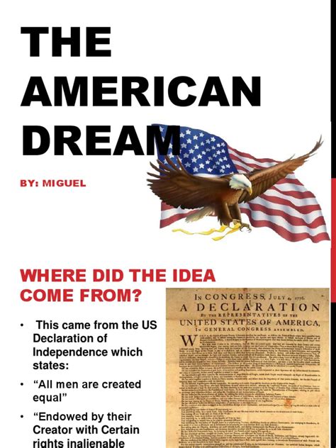 American Dream Ppt American Dream Political Theories