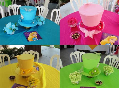 Dive down the decorating rabbit hole with these alice in wonderland decorations. DIY Mad Hatter Centerpieces - This Fairy Tale Life