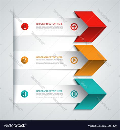Modern Arrow Infographics Elements Royalty Free Vector Image