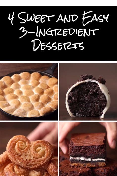 4 sweet and easy 3 ingredient desserts 3 ingredient