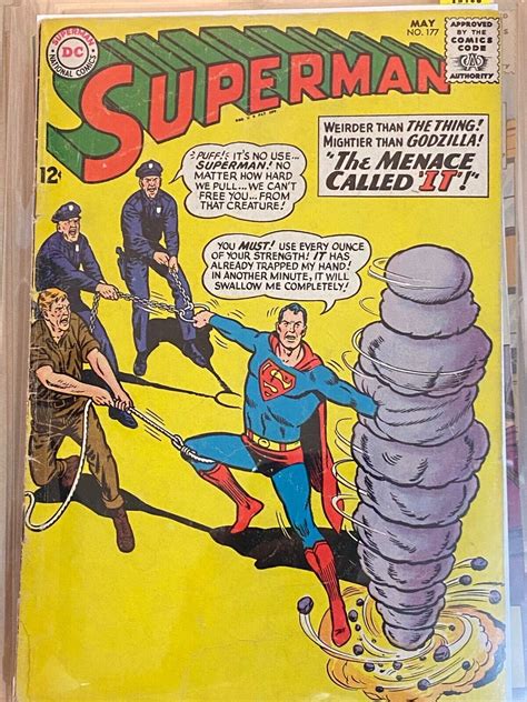 Rare Original Dc Superman Comic Book May No 177 012 Cents Print