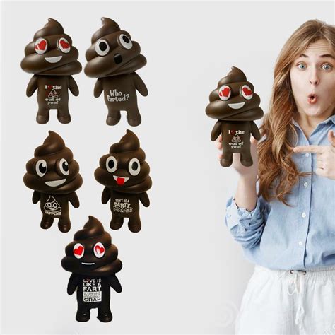 Emoji Poop Daddy Message Action Goo Figure Make Noise 6 Poop Head