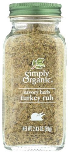 Simply Organic Savory Herb Turkey Rub 2 43 Oz Kroger