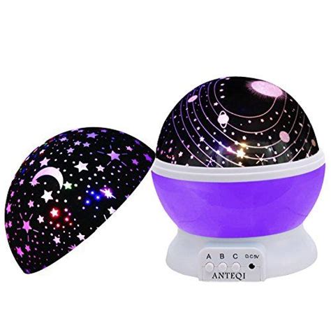 Night Light Kids Lamp Romantic Rotating Sky Moon And Cosmos Cover