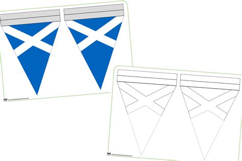 Free Scottish Flag Bunting Printable Early Yearsey Eyfs Resource