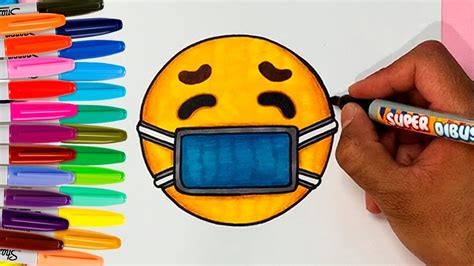 Como Dibujar Un Emoji Con Cubrebocas Facil Paso A Paso Youtube