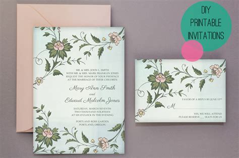 Wedding Diy Free Printable Invitations And Rsvp Bespoke