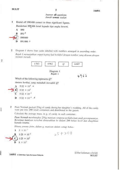 Jawapan Matematik Kertas 1 Spm 2018  Rasmi My