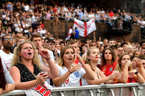 Fans At Castlefield Bowl Watching England Vs Croatia The Ecstasy And