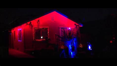 Halloween Light Show 2014 Ghostbusters Song In Los Angelesca Youtube