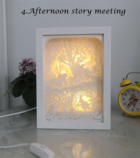 3d Paper Cut Light Boxes Night Lighe Kids Gifts - Etsy