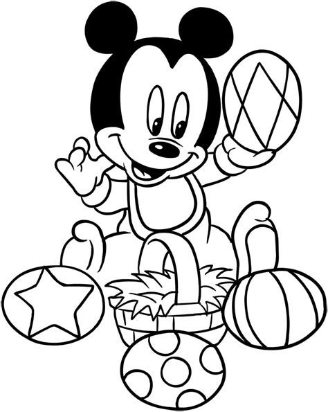 Disney Mickey Easter Coloring Bing A