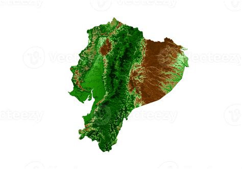 Ecuador Topographic Map 3d Realistic Map Color 3d Illustration 37302837 Png