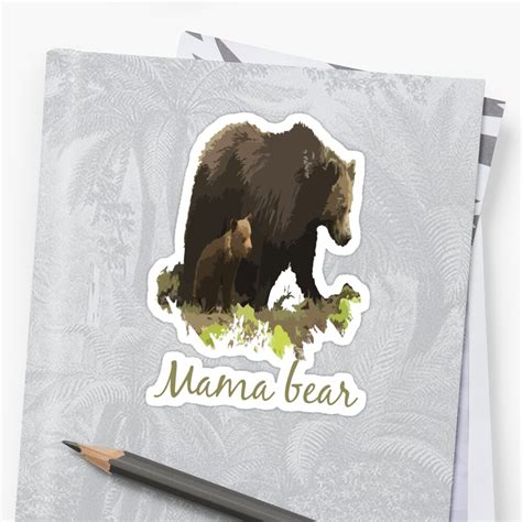 Without knowledge, skill cannot be focused. "Mama Bear Fun Quote" Sticker by countrymouse | Redbubble