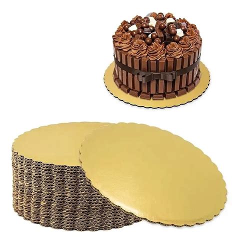 Slivergold 13mm Corrugated Cake Board Round Thickness Paperboard Cake