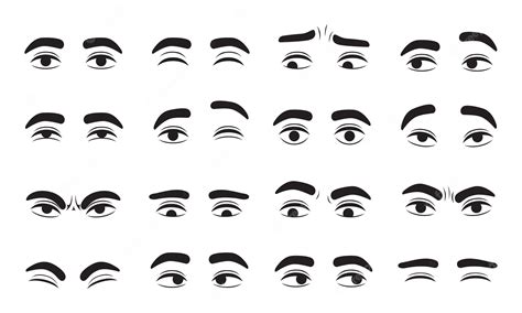 Premium Vector Male Eyes In Different Emotion